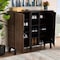 Baxton Studio Idina Walnut Brown and Grey Finished Wood 2-Door Shoe Cabinet 173-10907 - alternate 7